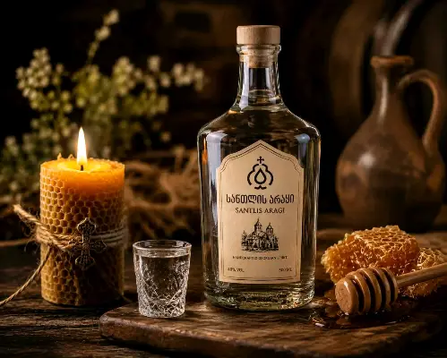 Santlis araki (beeswax vodka)